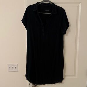Velvet Heart Black Charcoal Short Sleeve Dress - Denim Like - Size L